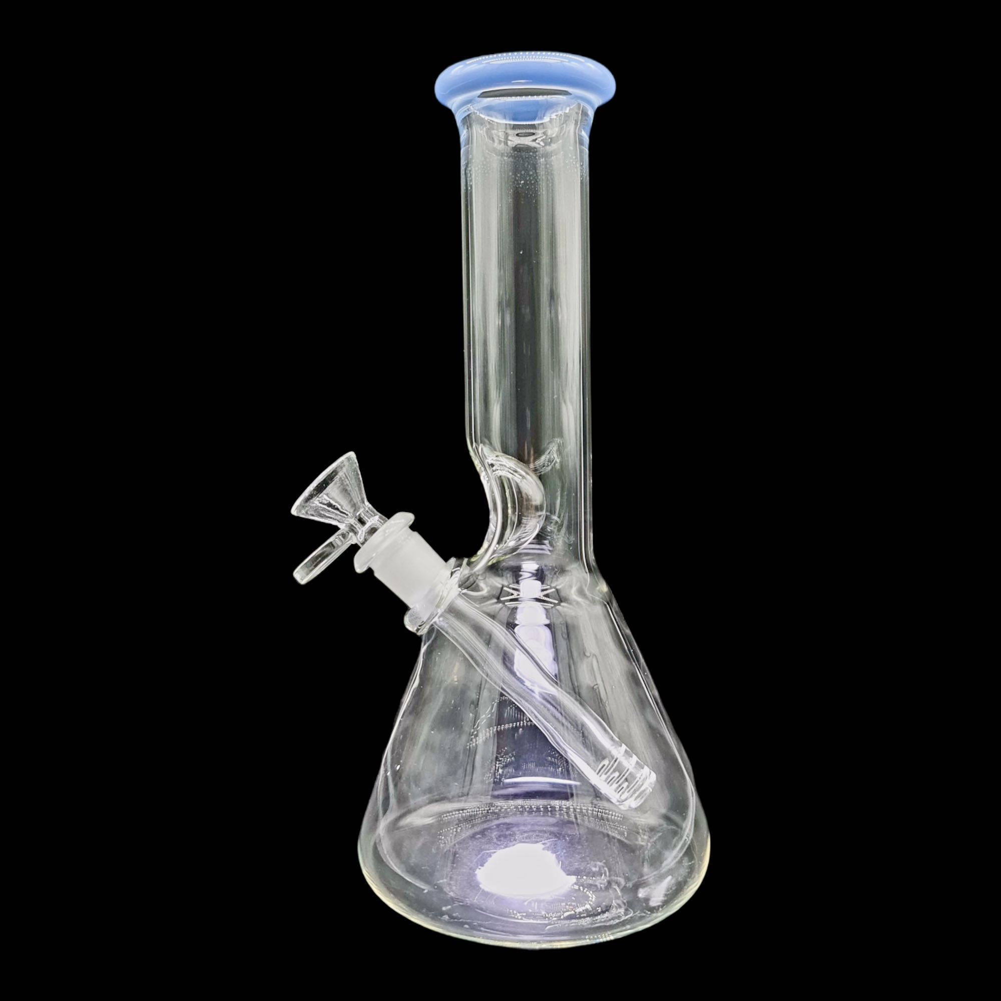 Bong Matraz con boquilla de color Azul Crema 24cm SIN DOMO tubo 38mm