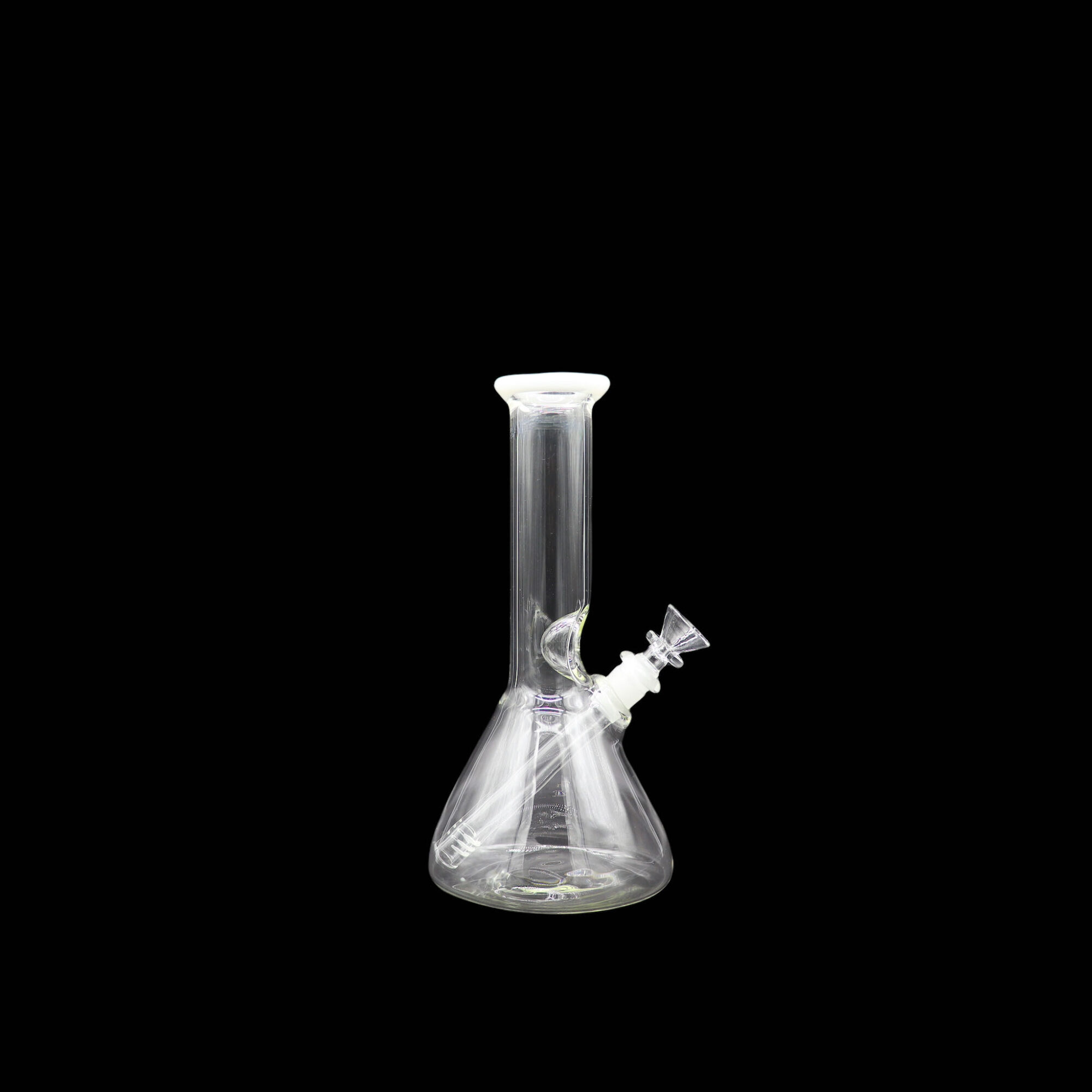 Bong Matraz con boquilla de color Blanco 24cm SIN DOMO tubo 38mm