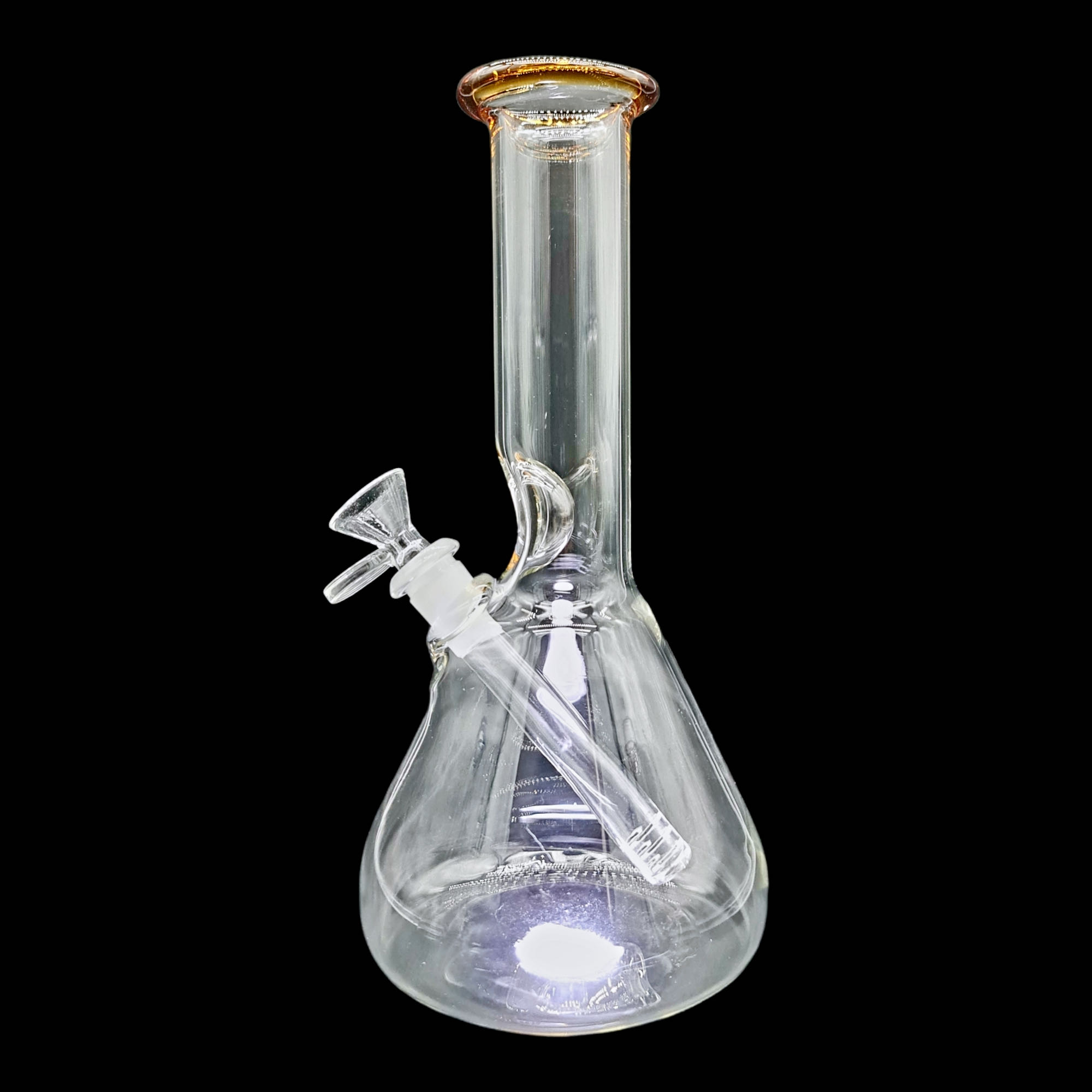 Bong Matraz con boquilla de color Ámbar 24cm SIN DOMO tubo 38mm