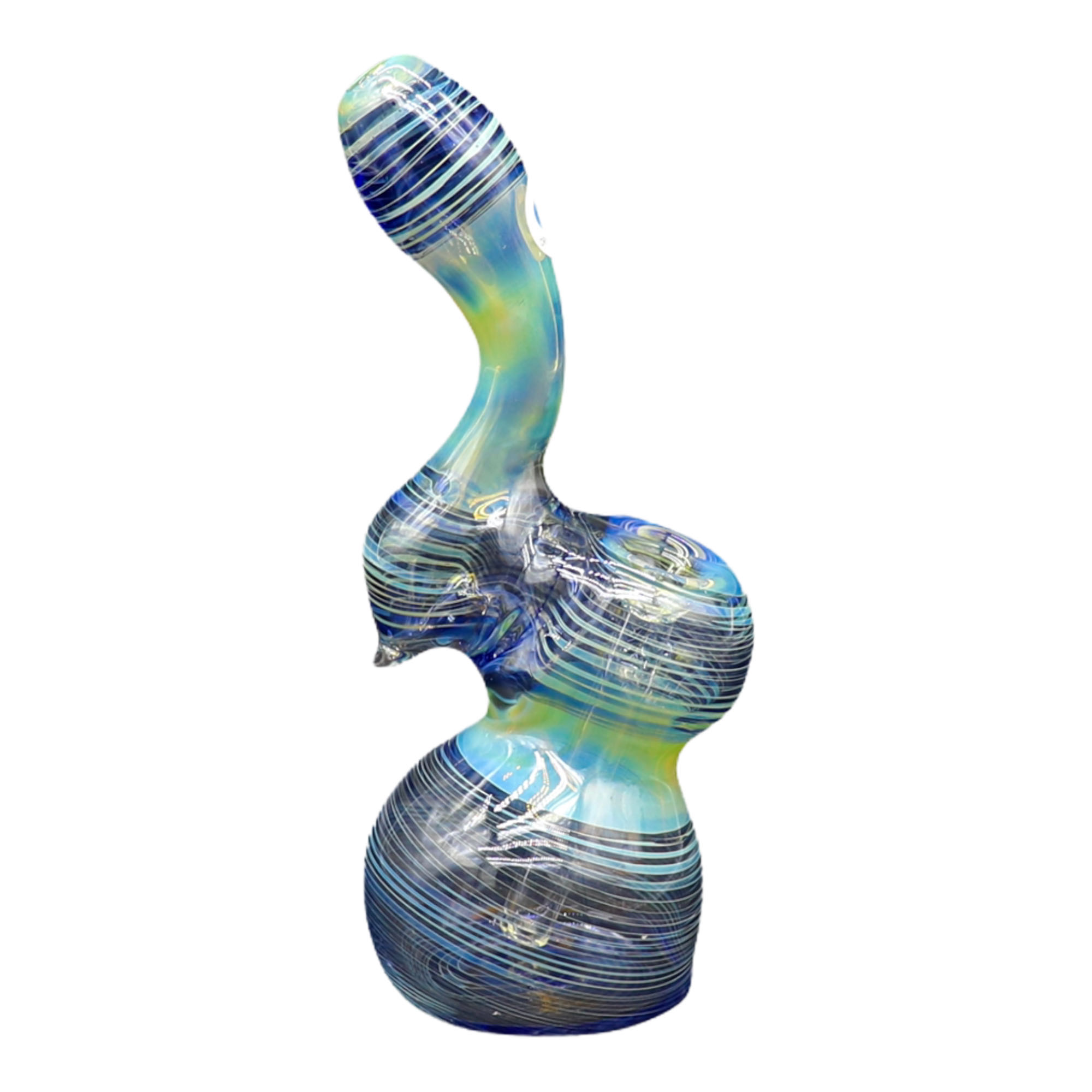 Bubbler azul con líneas