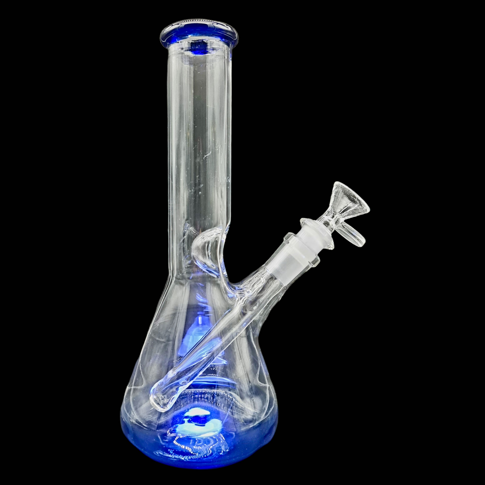 Bong sencillo 25cm alto Azul CON DOMO tubo 38 mm