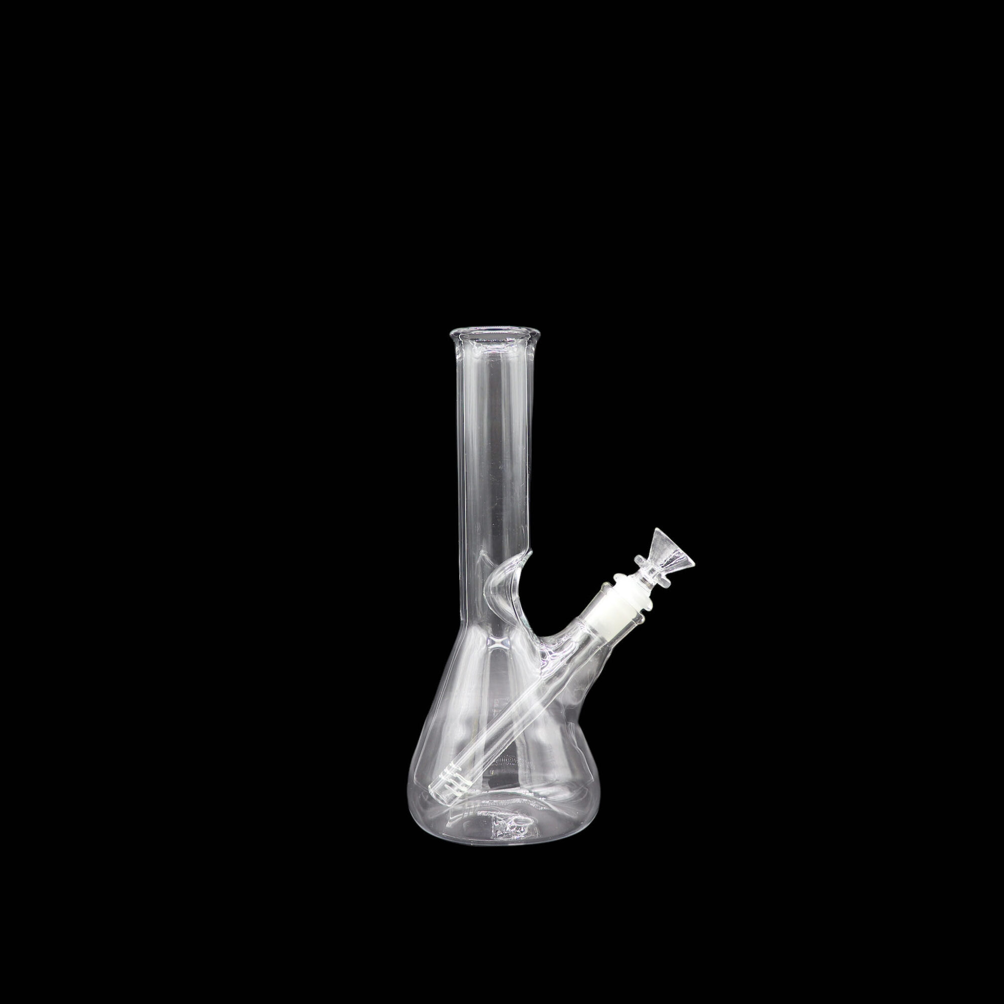 Bong sencillo 25cm alto transparente CON DOMO tubo 38 mm