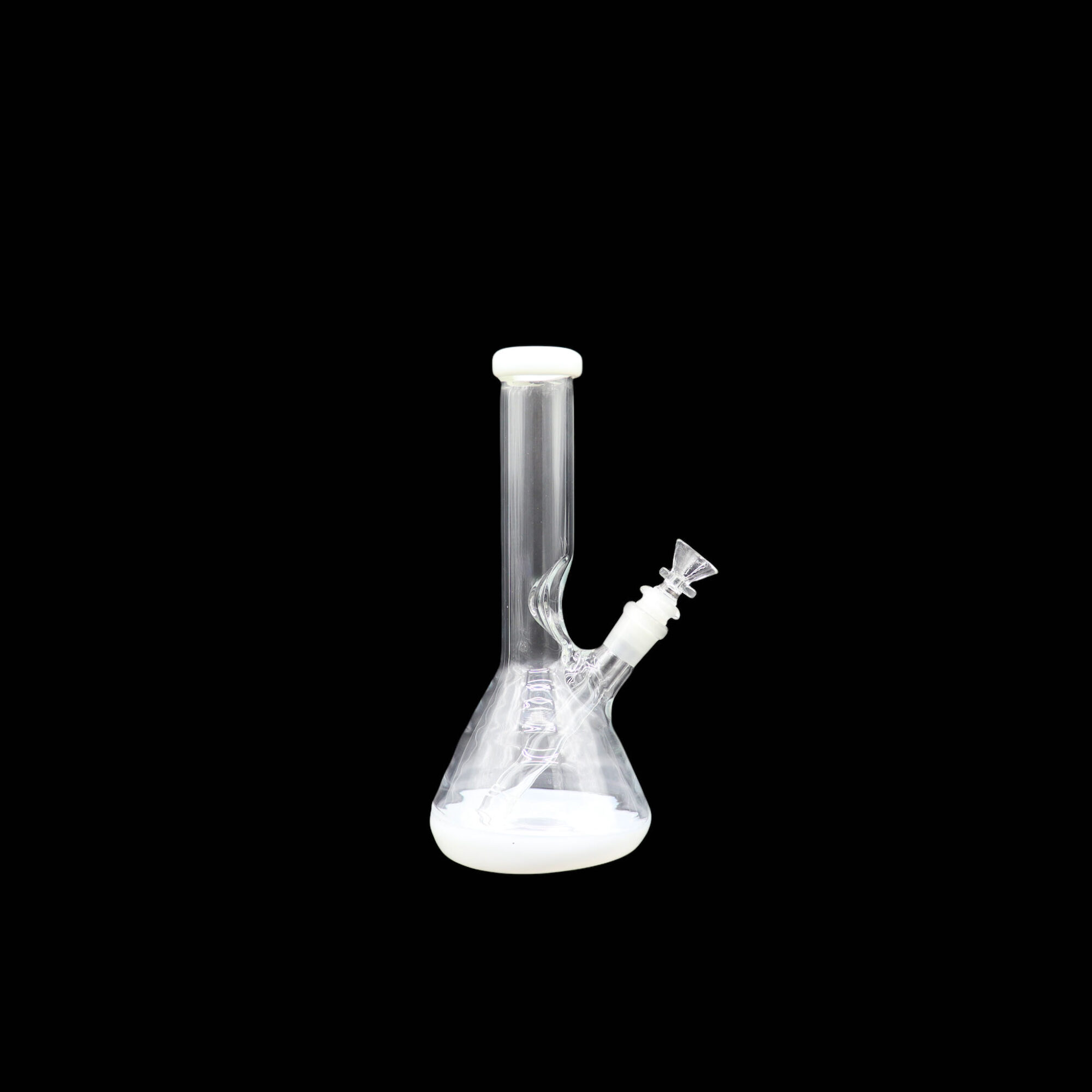 Bong reforzado de 24 cm alto color Blanco base y boquilla  tubo 38mm