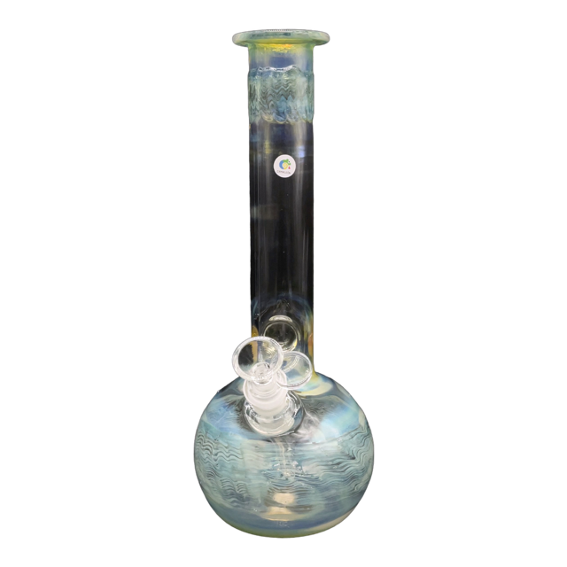 Bong Tipo Bola Wrap & Rake Esmeralda 30 cm Sin Domo tubo de 38mm