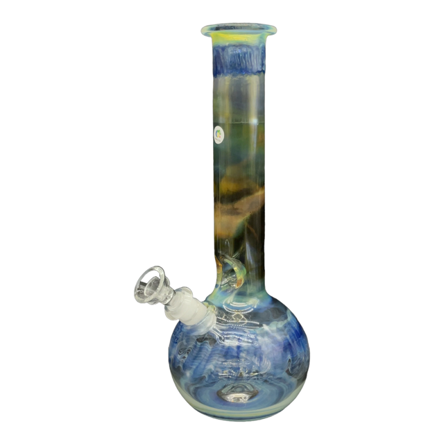 Bong Tipo Bola Wrap & Rake Azul 30 cm Sin Domo tubo de 38mm