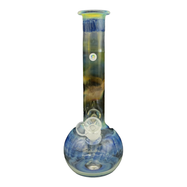 Bong Tipo Bola Wrap & Rake Azul 30 cm Sin Domo tubo de 38mm